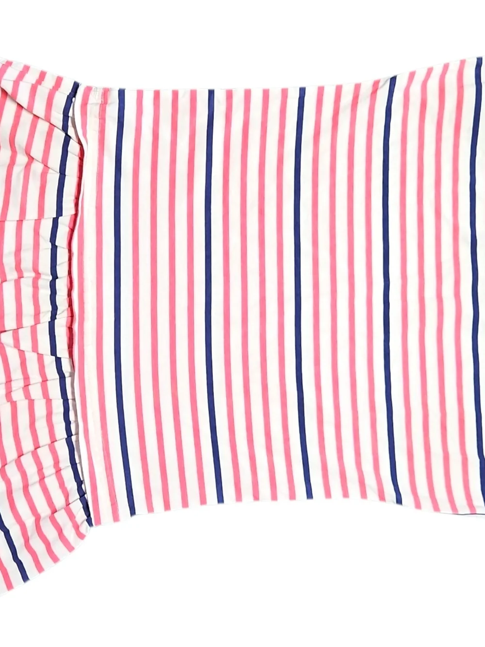 OshKosh B'gosh Girls Pink & White Striped Dress Size 12 Floral Gold Detail